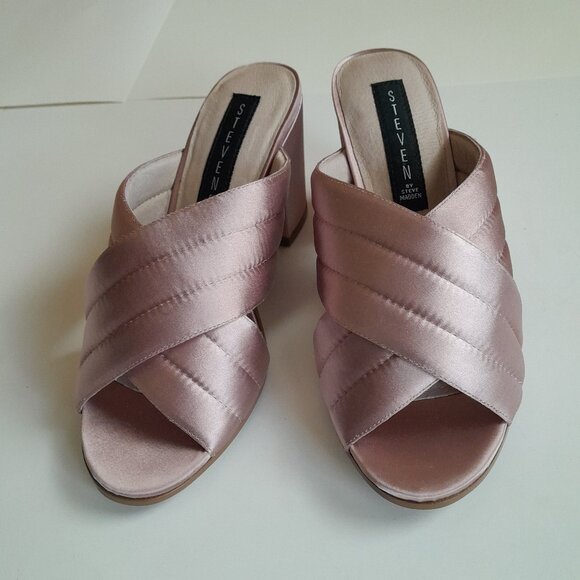 Steven by Steve Madden Zada Satin Mule Size 7 Color Brown - Picture 1 of 14